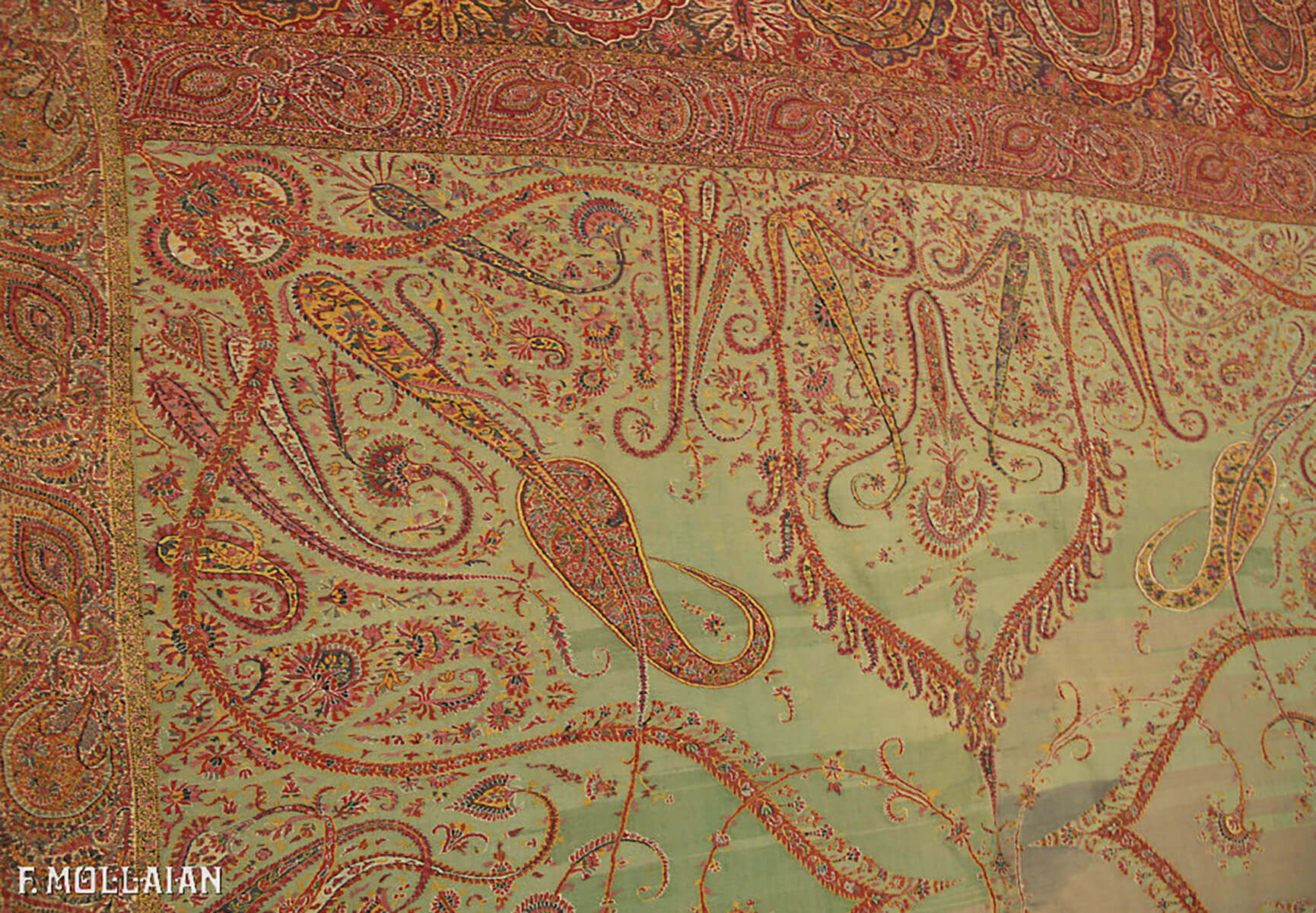 A Rare Antique Indian Kashmir Shawl Textile n°:66042703